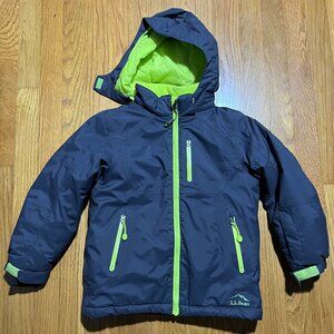 EUC LL Bean Boys Winter Ski Jacket Size 5-6 - Gray